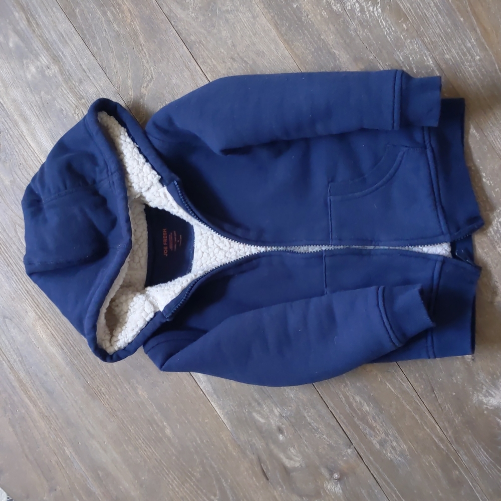Size 4 Joe Fresh faux Sherpa lined hoodie jacket